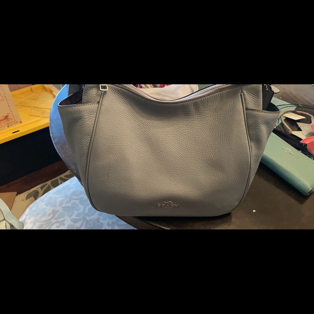 Silver Coach shoulder bag